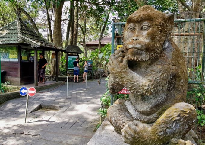 Monkey Forest sanctuary is steps away from the hotel.