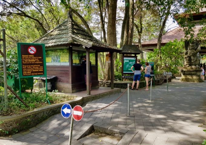 The Monkey Forest sanctuary entrance is within walking distance of the hotel.