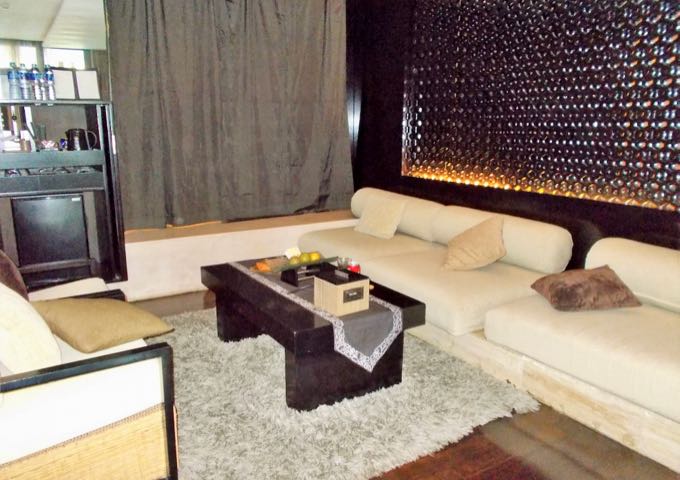 Larger suites come with spacious living areas.