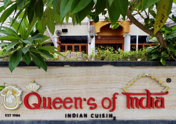Queen’s of India specializes in Indian cuisine.