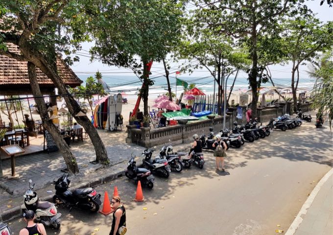 The resort faces the beach and the path leading to Legian.