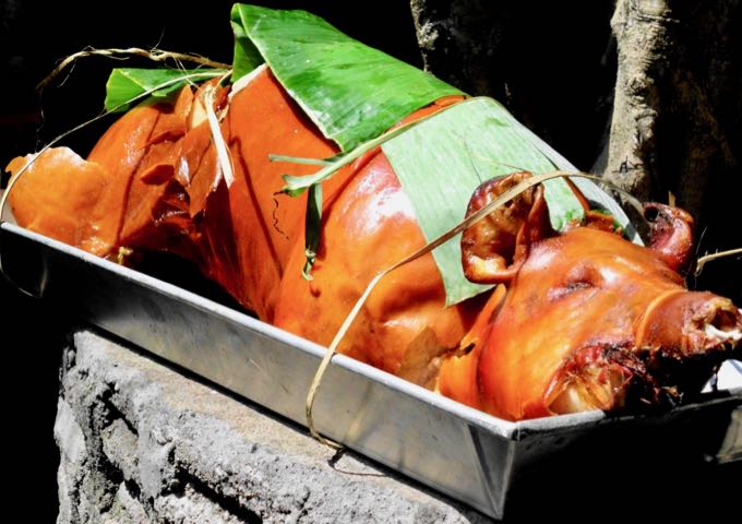 Ibu Oka in central Ubud is known for its babi guling roast pig.