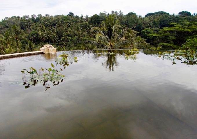 The pond at the reception is larger than swimming pools at rival resorts.