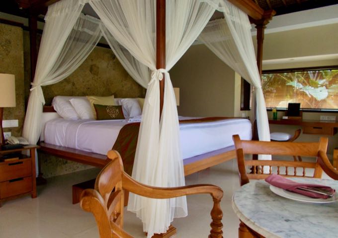 The lovely Pool Villas come with 4-poster beds.