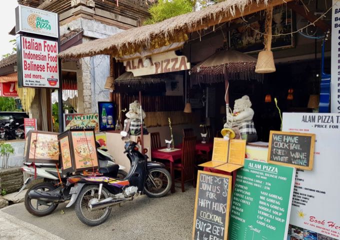 Alam Pizza café is located opposite Balifornia.