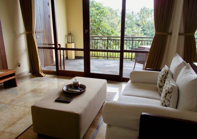 Suites come with spacious living areas.