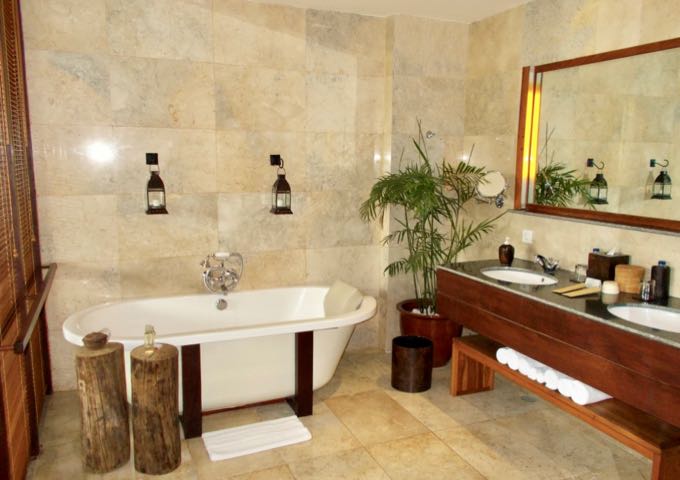 The suites come with outstanding marble bathrooms.