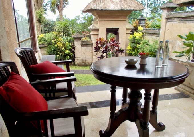 Most villas come with high walls and relaxing porch areas.