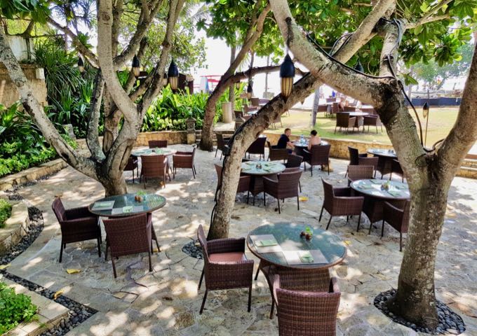 Capris Beachfront Restaurant offers outdoor seating.