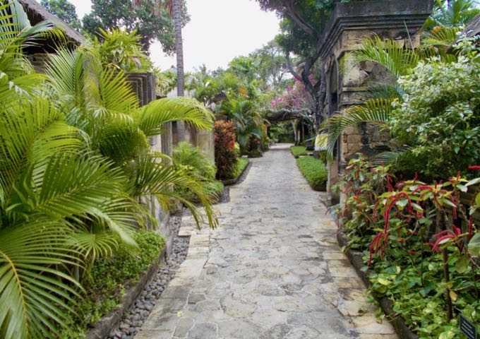 Stone paths lead to the secluded villas.