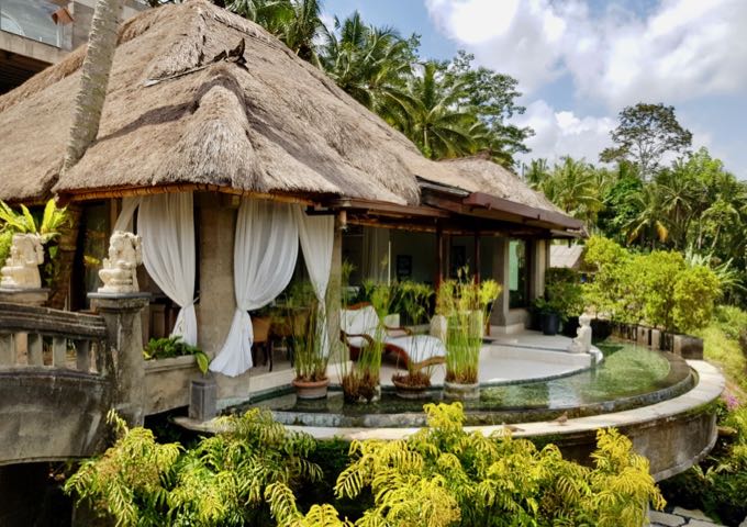 The Lembah Bali Spa also faces the valley.