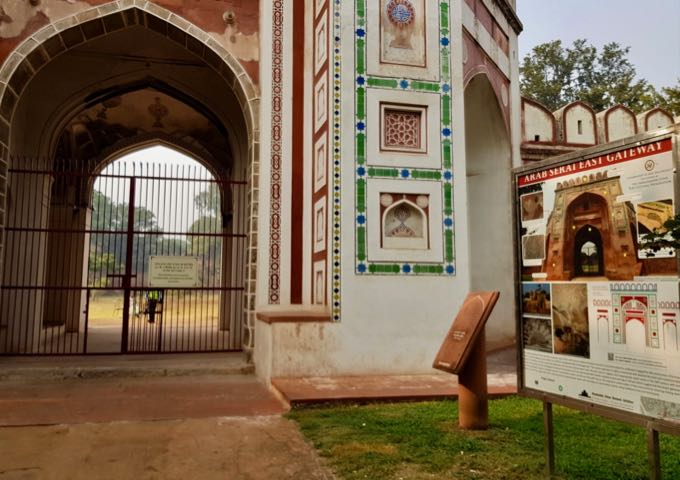 The ticket entrance to Humayun’s Tomb is along the main road.