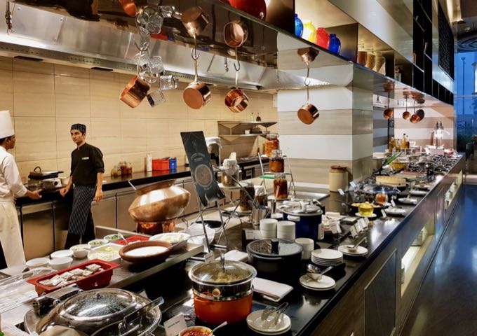 Viva restaurant is popular for its open-plan kitchens.