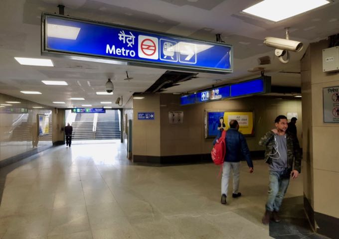 The hotel is located close to a metro station.