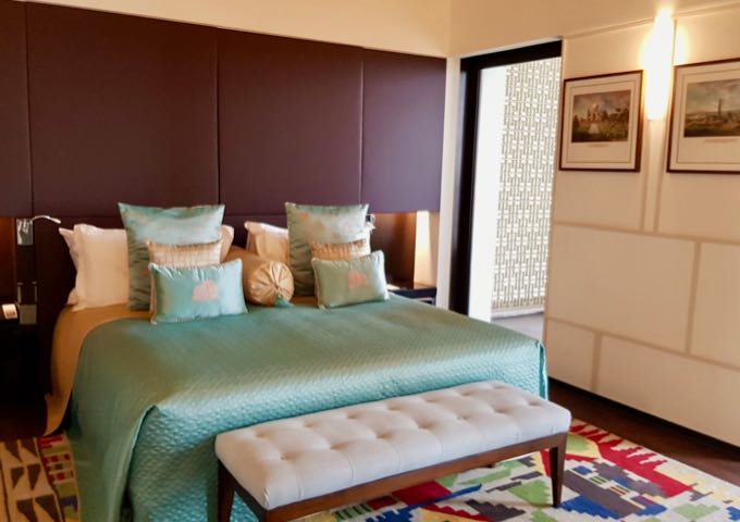 Suites feature prints of old India.