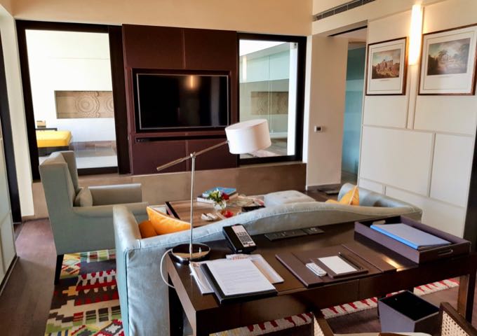All suites feature large living areas.