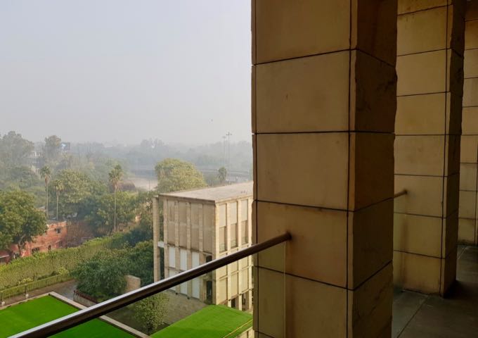 The private terraces of suites offers extensive views of New Delhi.