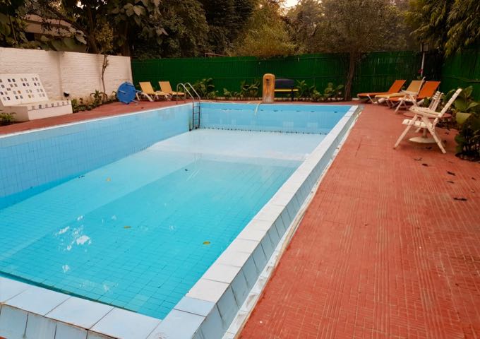 The guesthouse surprisingly even have a large pool.