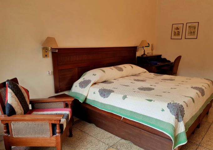 The normal rooms are spacious and feature double beds.