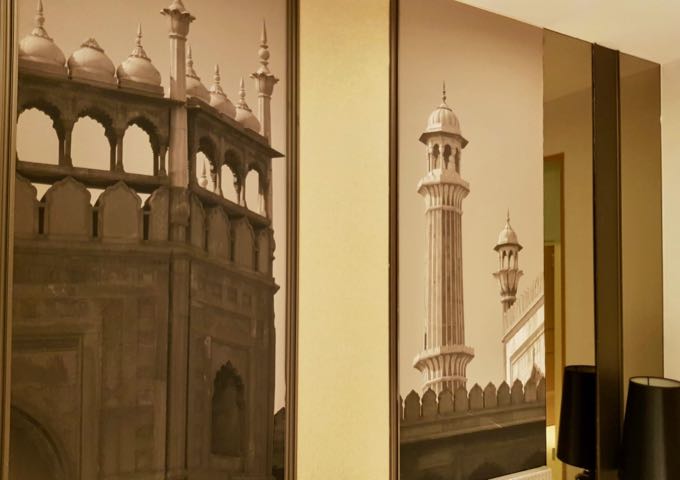 A surprising feature of the hotel are the rare Indian decor, photos, and paintings.