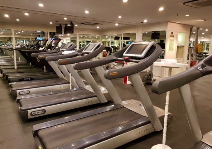 The large fitness centre features state-of-the-art equipment.