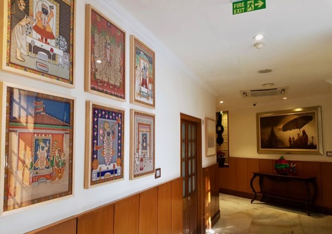 Several fascinating Indian folklore prints adorn the ground floor corridor.