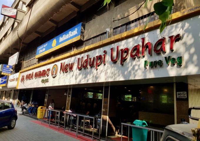 New Udupi Restaurant nearby serves authentic South Indian fare and street food.