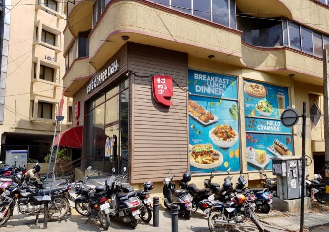 Café Coffee Day close by serves light meals and drinks.