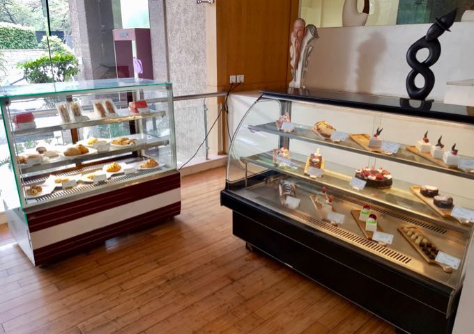 The lobby also features a small patisserie and coffee shop.