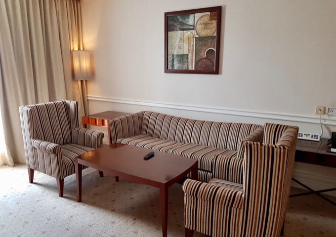 Suites are large and comfortable, though the furniture could be updated.