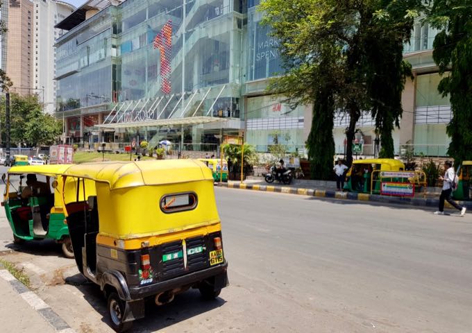 There are plenty of auto-rickshaws hanging around M.G. Road.