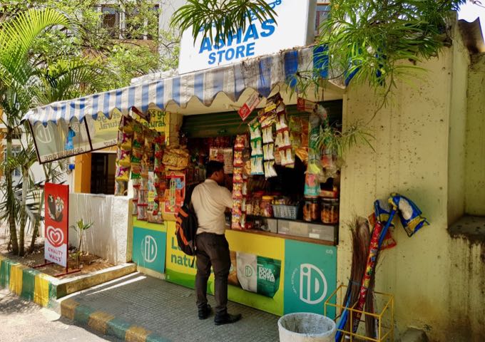 A small shop is located at the corner of the lane leading to the guesthouse.