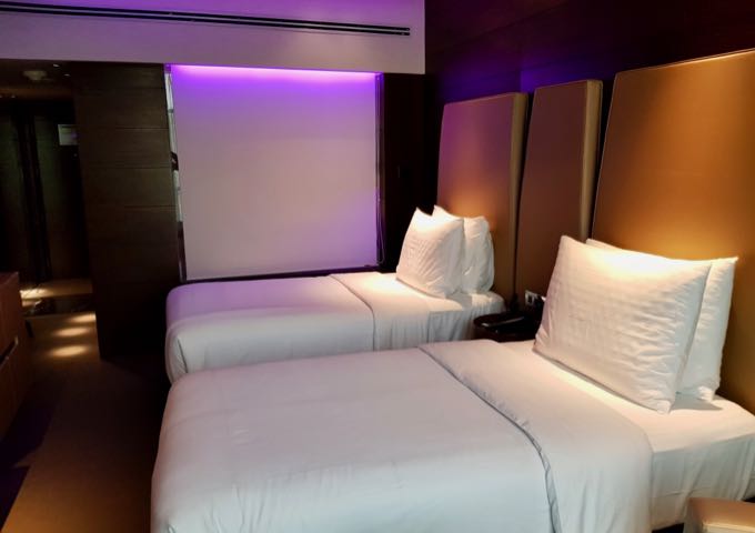 The compact rooms are comfortable.