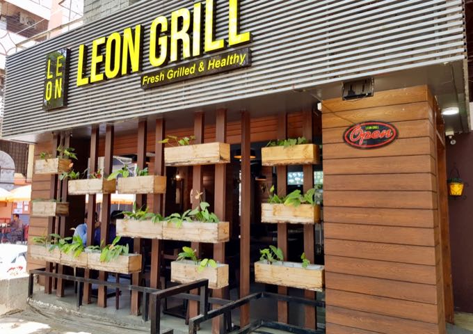 Leon Grill nearby is known for its burgers, wraps, and salads.
