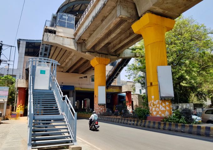 The metro is a convenient way to travel down M.G. Road and to major bus and train stations.