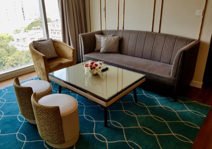 The spacious suites feature separate living areas.