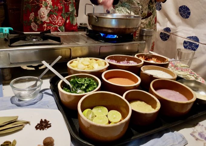 The guesthouse manager offers traditional cooking classes.
