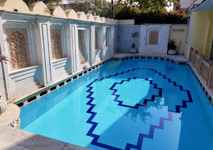 The swimming pool is large enough for the limited guests.