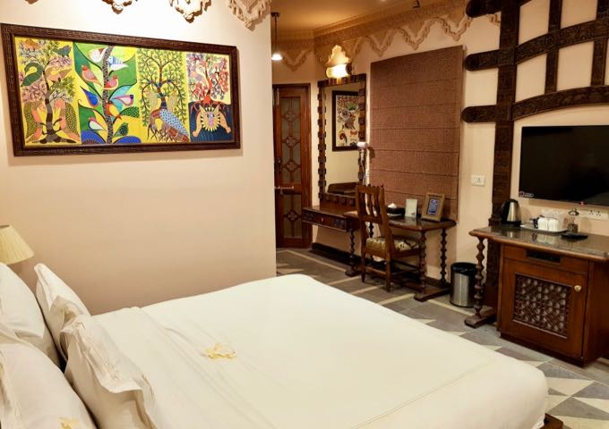 Each room comes with a unique Indian theme and decor.