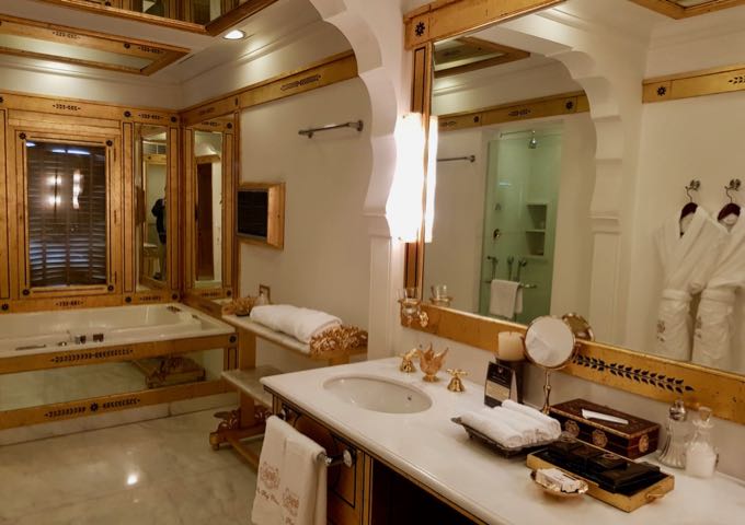 The Presidential Suites bathrooms come with gold-plated fittings.