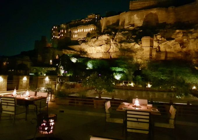 Dinner at the Mehrangarh Fine Dining Evening Restaurant is a great experience.