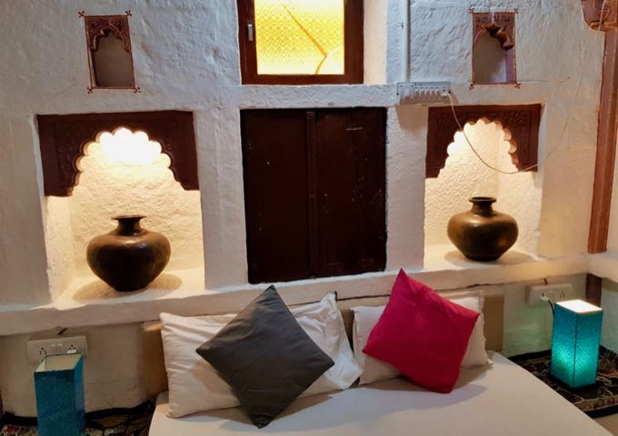 Rooms optimize the limited space of the ancient architecture.