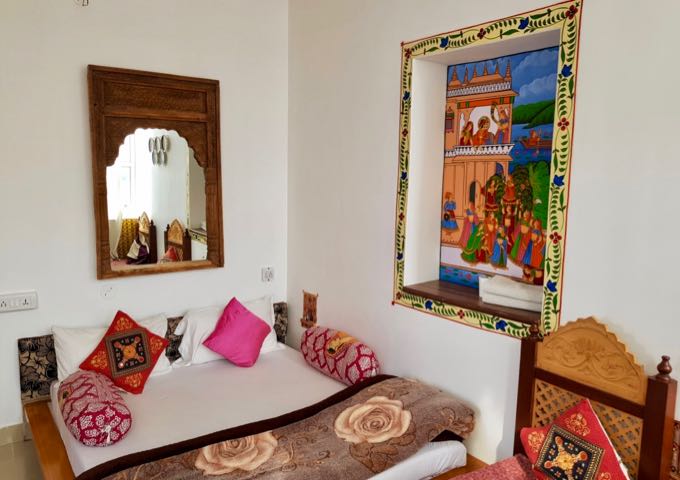 Rooms feature unique and traditional decor and furnishings.