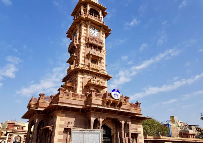 The Clock Tower in Sardar Market is a prominent landmark.