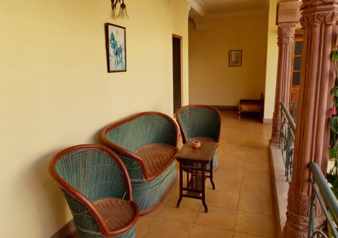 Guests can lounge on the chairs in the common terraces.