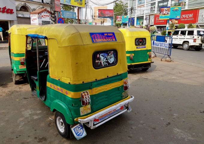 Auto-rickshaws are very popular for local trips.