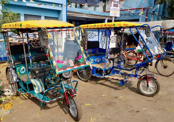 Cycle-rickshaws are an interesting mode of transport.