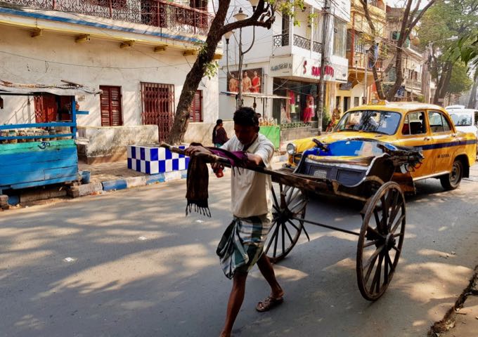Human rickshaws can be found in the backstreets around the guesthouse.