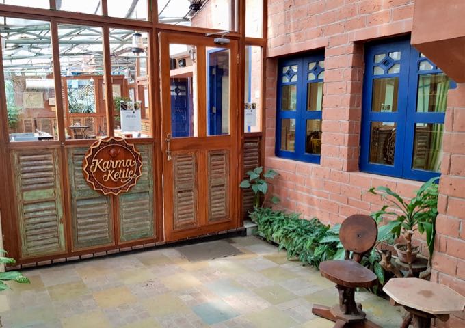 The delightful Karma Kettle Tearoom is located in the courtyard.