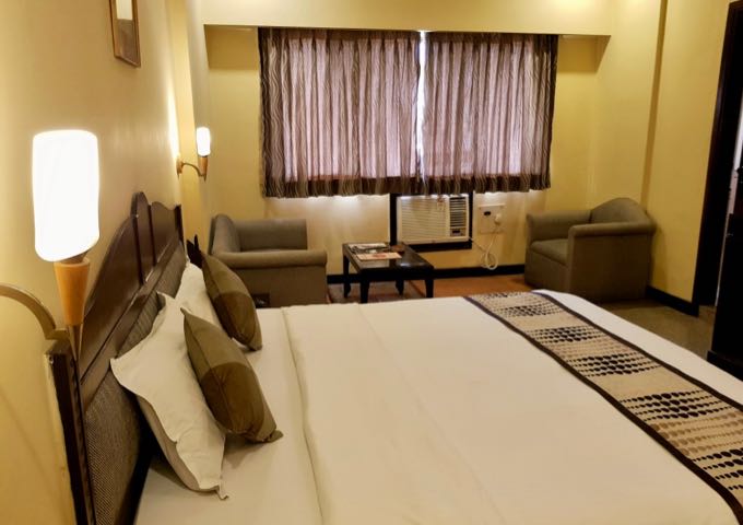 The modest rooms are spacious and comfortable.